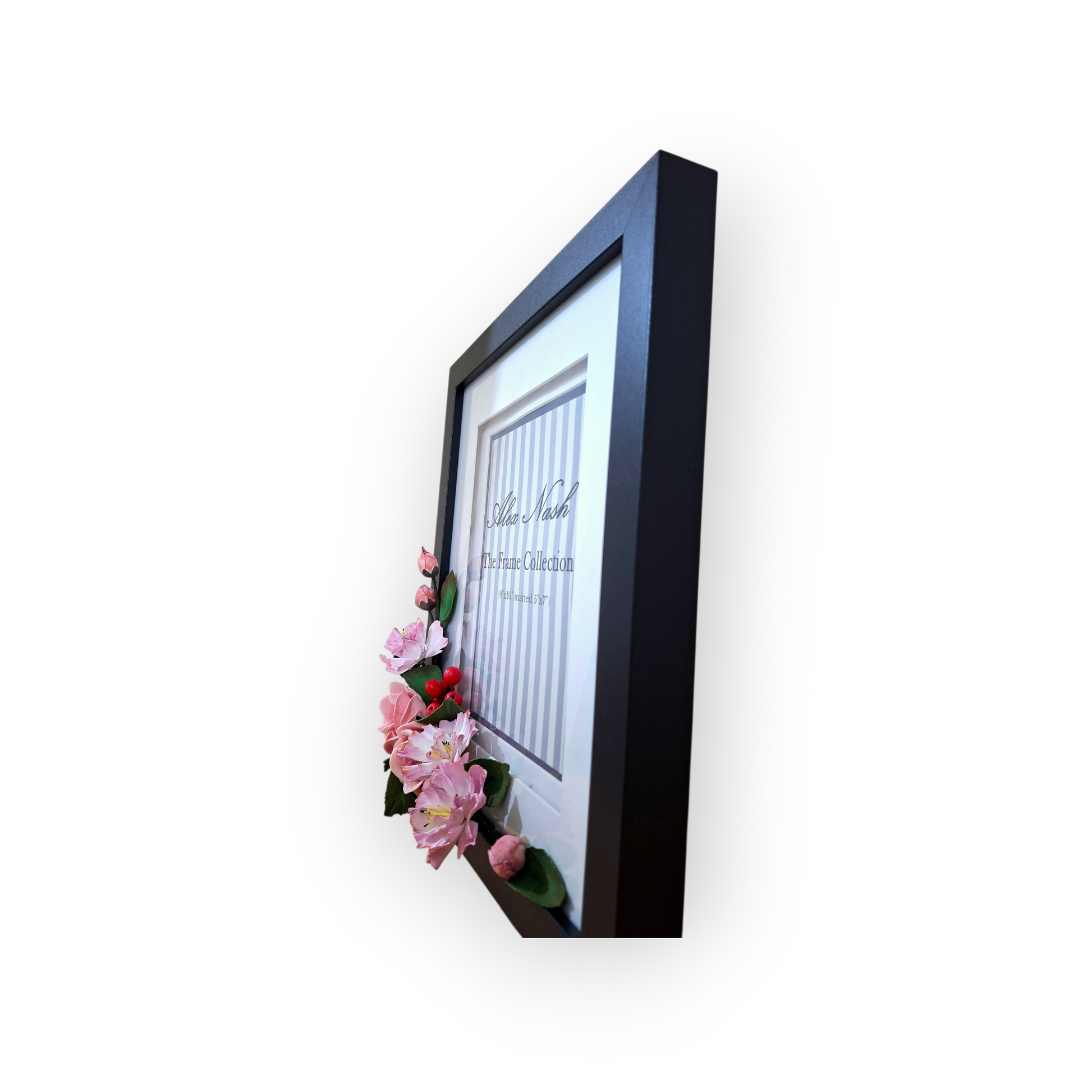 Rose flower decorated photo frame gift