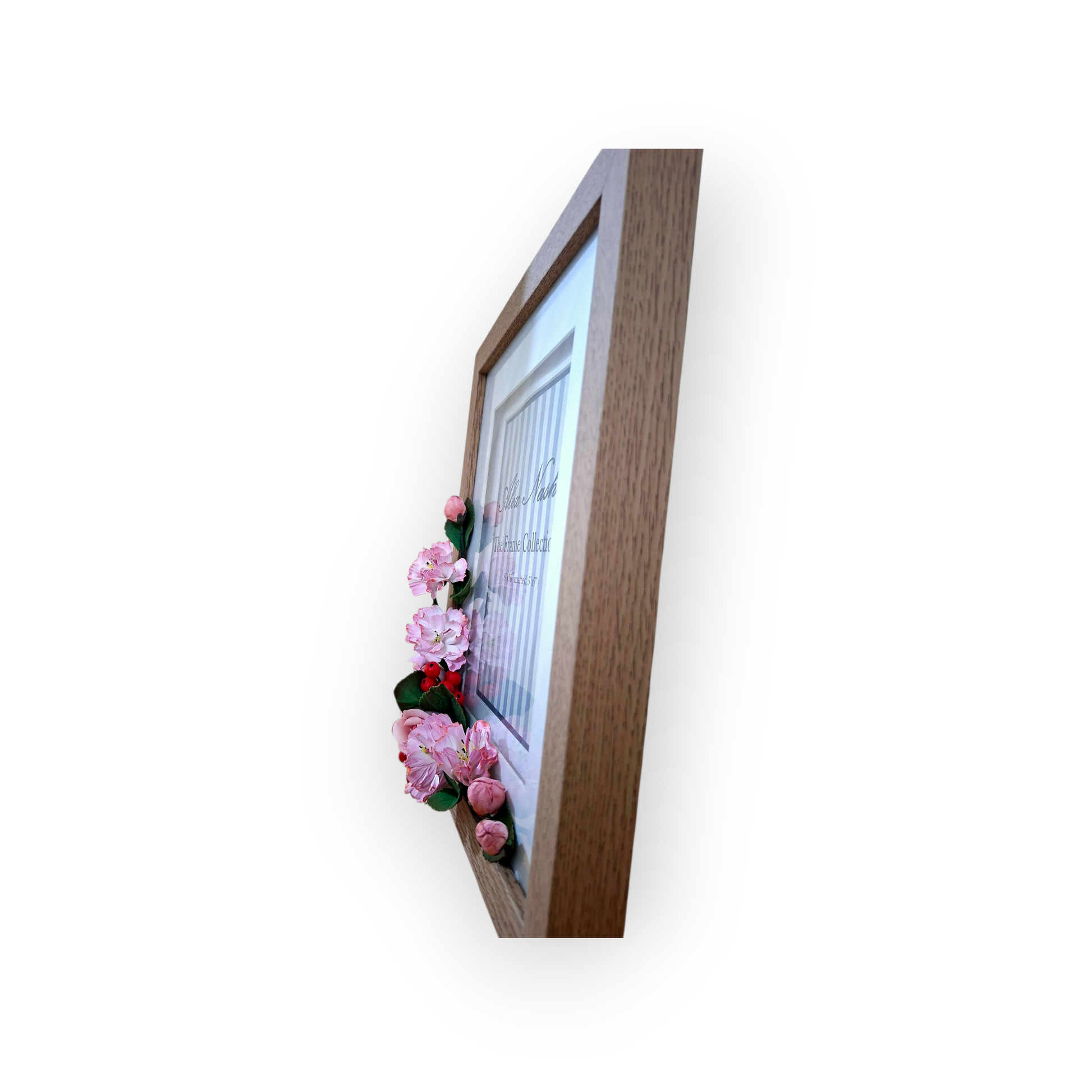 pink floral table & wall photo frame handmade decoration