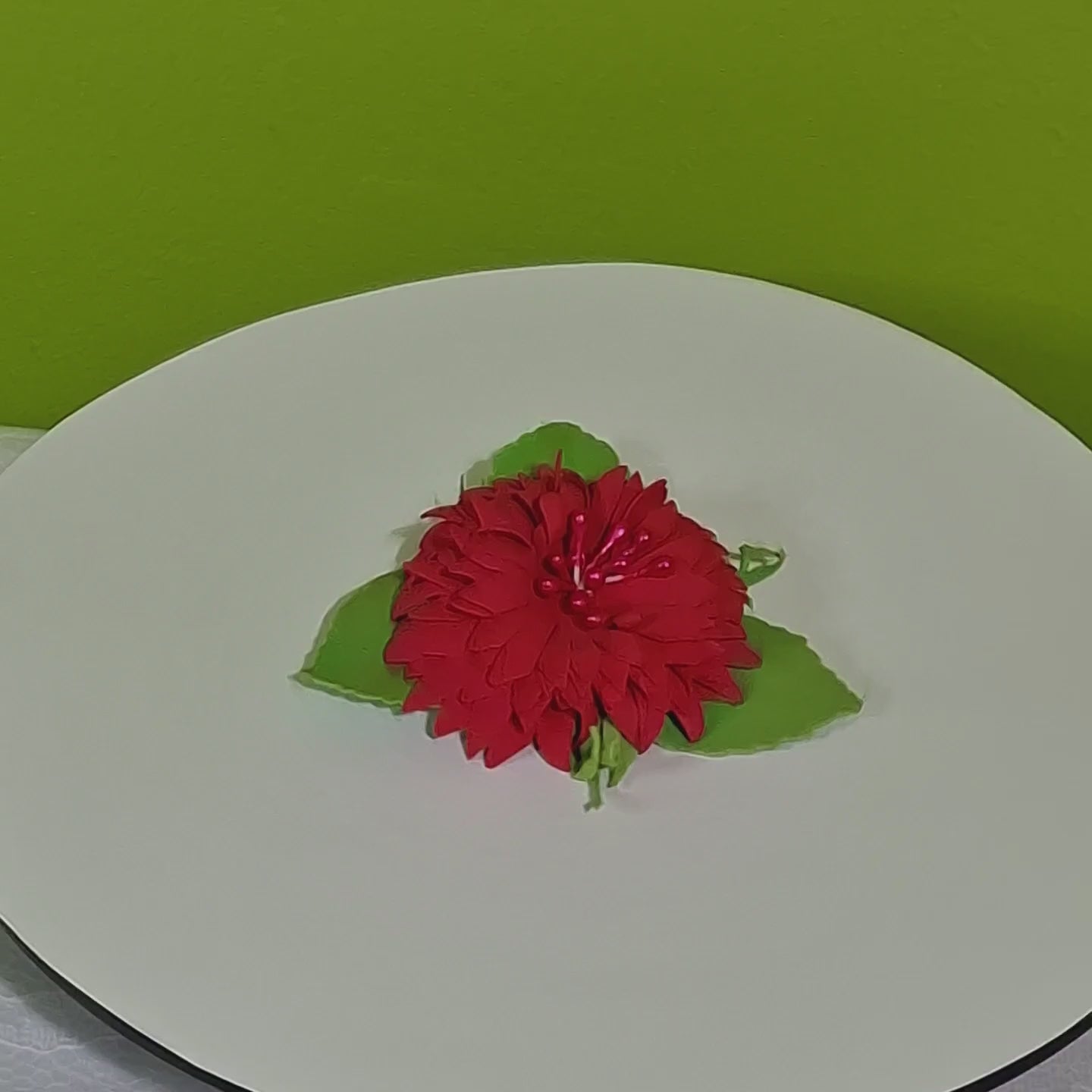 handmade foamiran flower floral headband for women and girls with red rose flowers lightweight elegant hair accessory